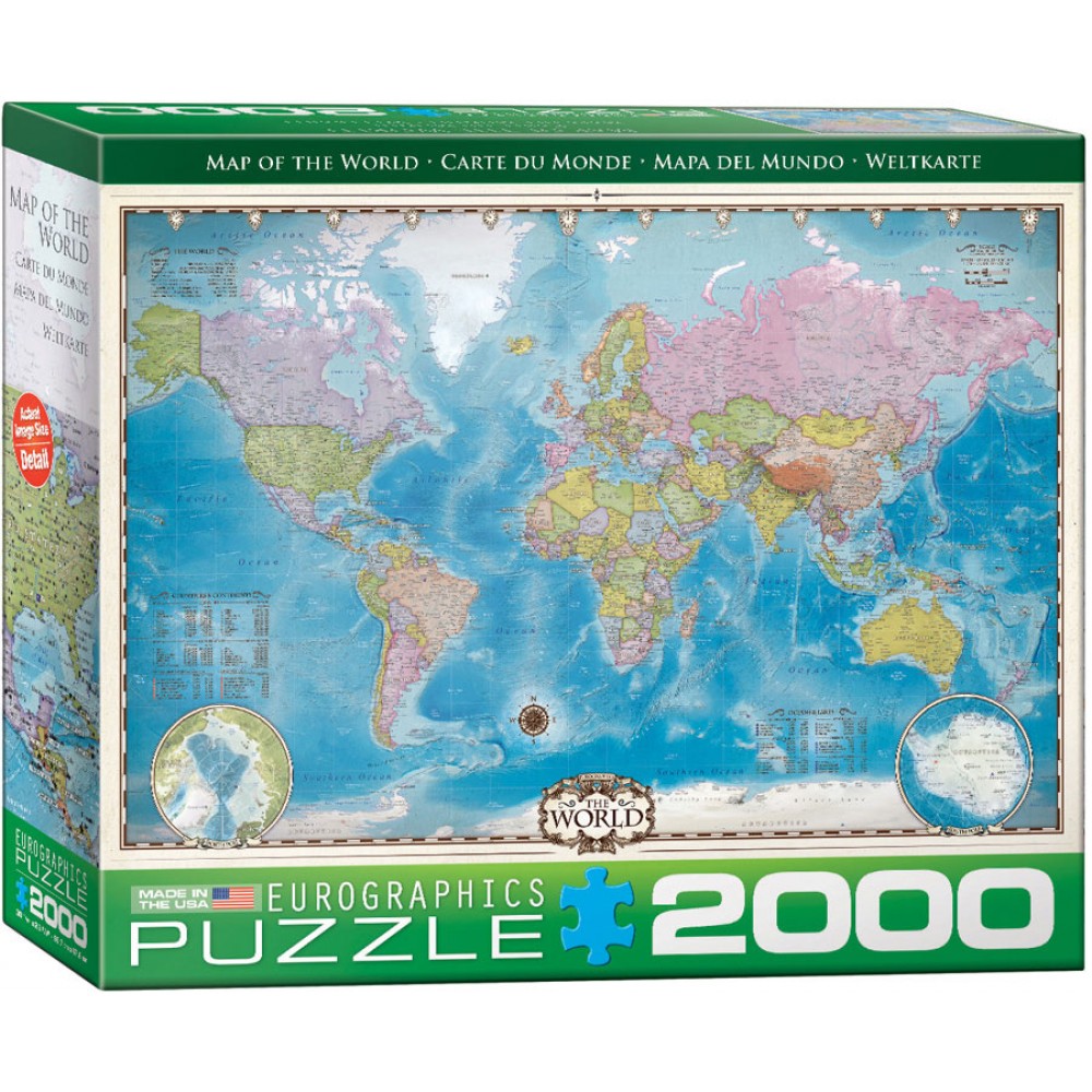 Map of the World Pussel 2000 bitar